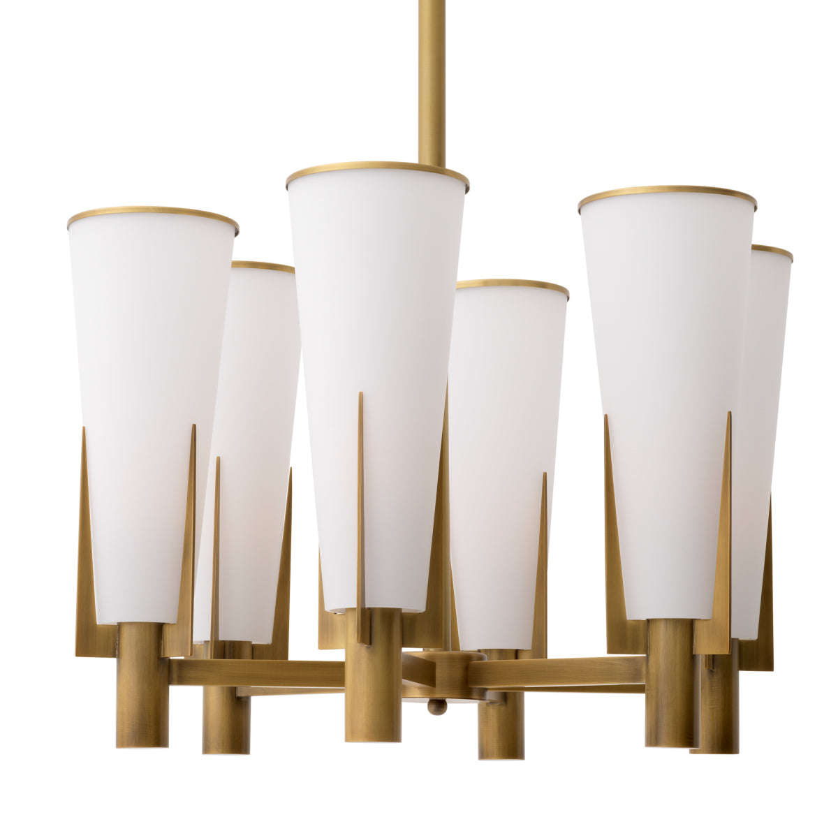 Cone Shade Brass Chandelier Dino | Eichholtz Miami