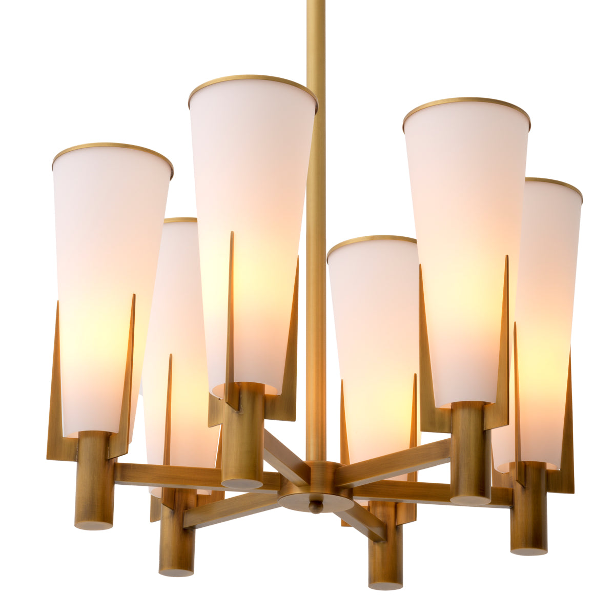 Cone Shade Brass Chandelier Dino | Eichholtz Miami