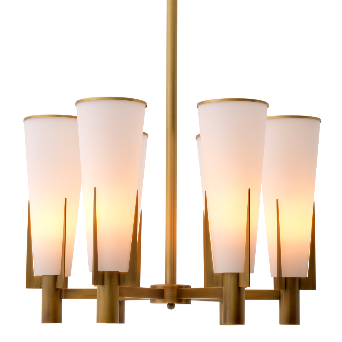 Cone Shade Brass Chandelier Dino | Eichholtz Miami