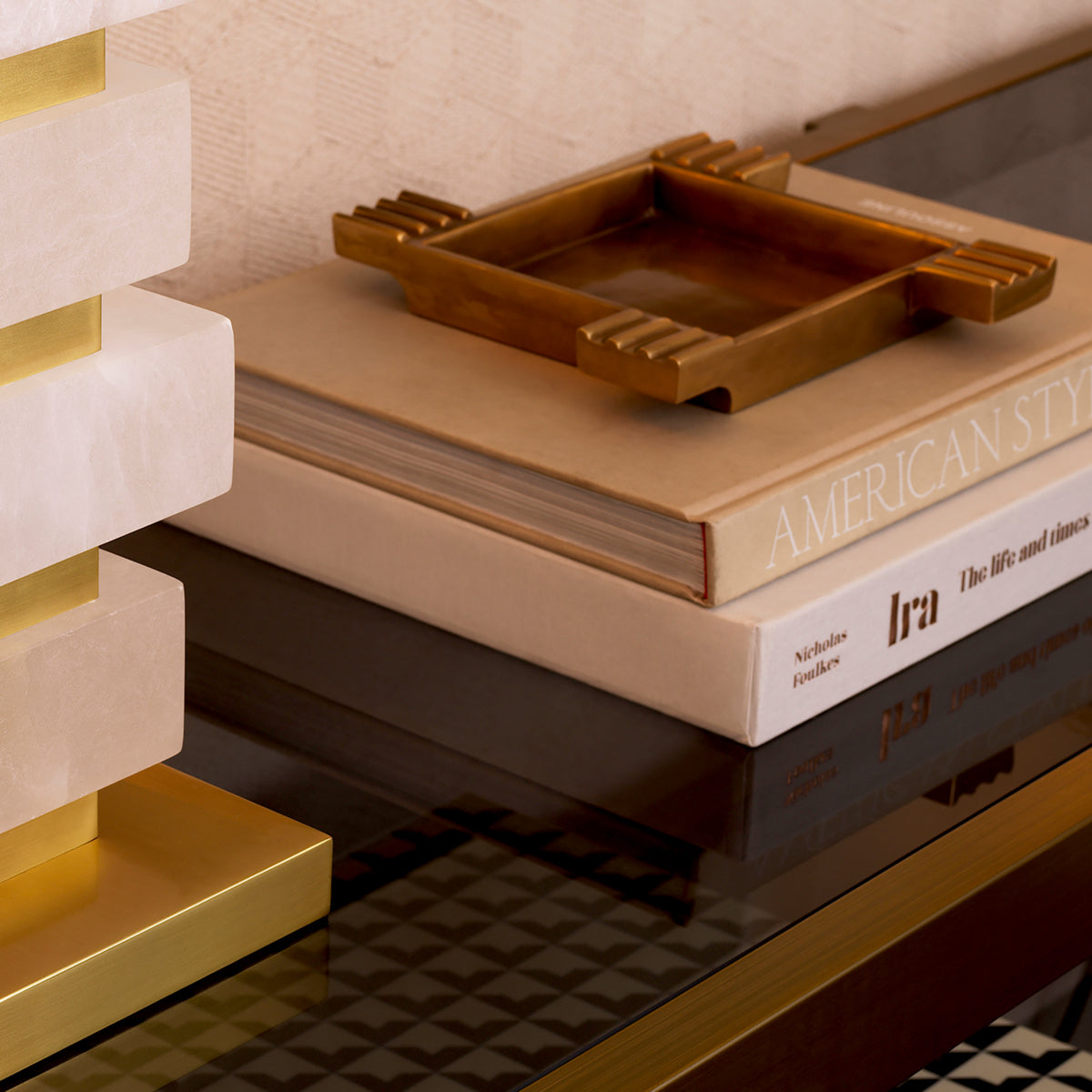 Vintage Brass Square Ashtray Mack | Eichholtz Miami