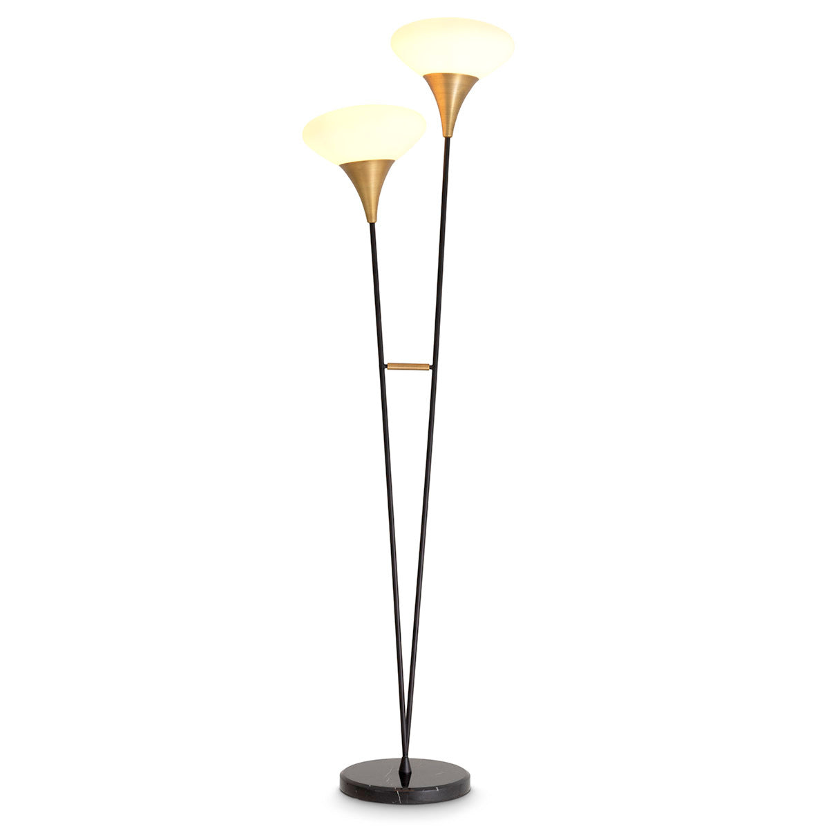 White Glass Shade Floor Lamp Duco | Eichholtz Miami