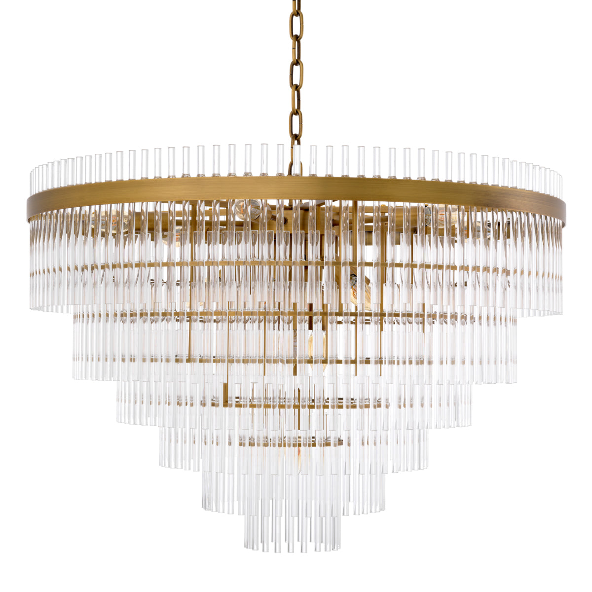 Cascading Glass Rods Chandelier East | Eichholtz Miami