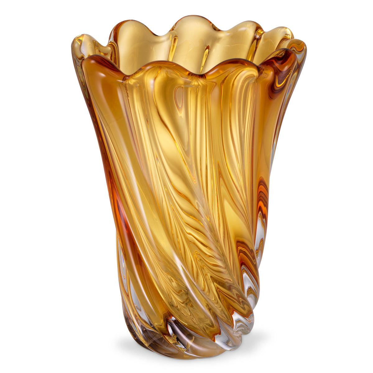 Swirling Glass Vase L Contessa | Eichholtz Miami