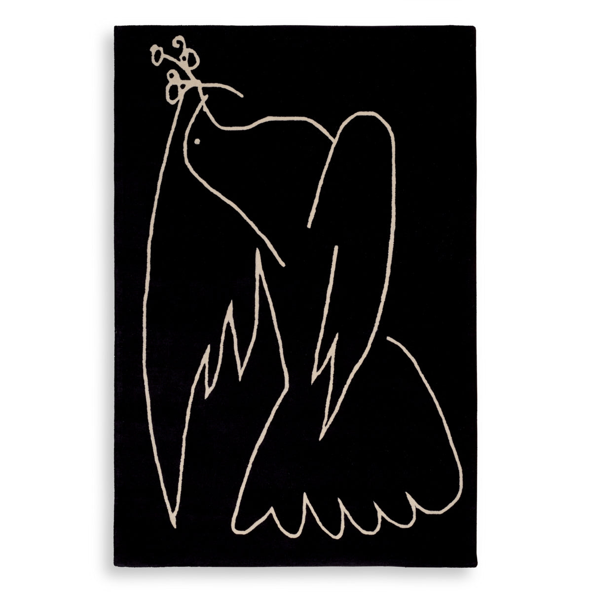 Black Wool Carpet 10' x 13' Piccione | Eichholtz Miami