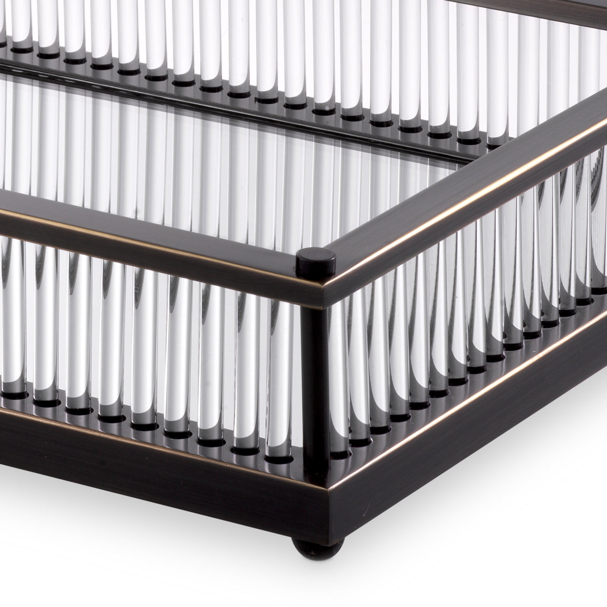 Mirror Bottom Rectangular Tray Cora | Eichholtz Miami