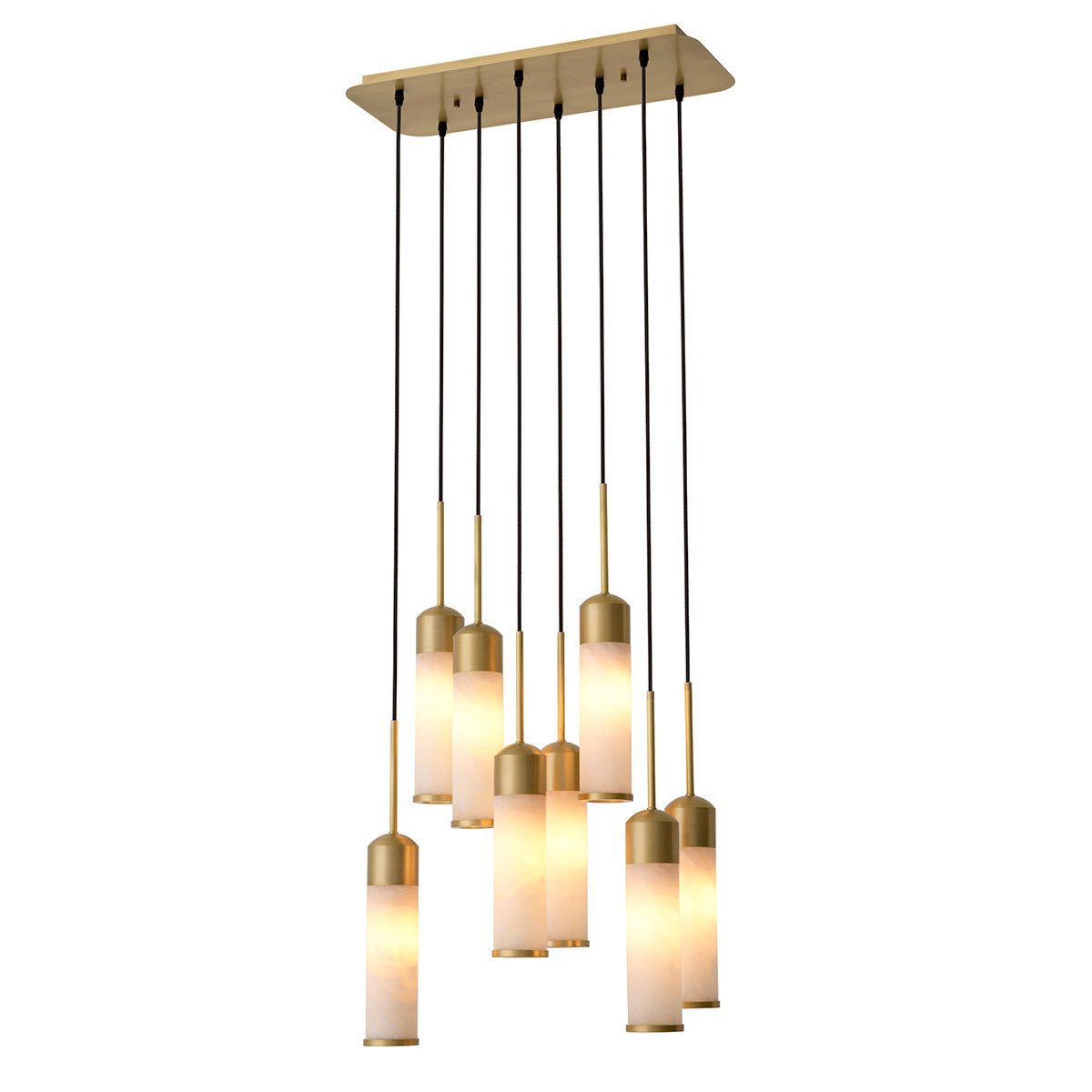 Tubular Alabaster Chandelier Eos | Eichholtz Miami
