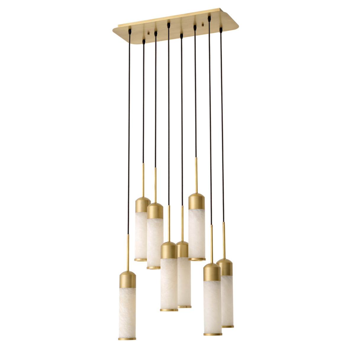 Tubular Alabaster Chandelier Eos | Eichholtz Miami