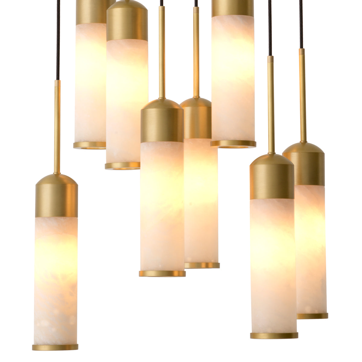Tubular Alabaster Chandelier Eos | Eichholtz Miami
