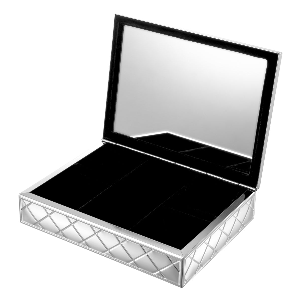 Silver Mirror Glass Box Cordo | Eichholtz Miami