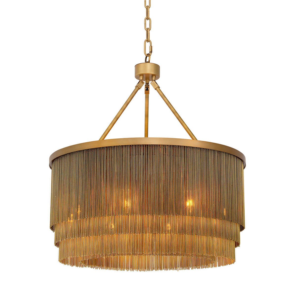 Antique Brass Fringe Chandelier Tissot | Eichholtz Miami