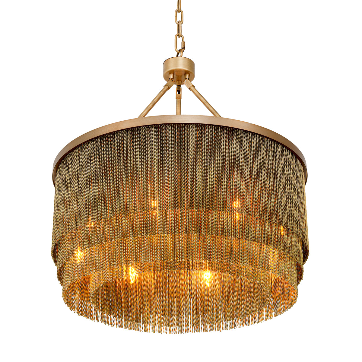 Antique Brass Fringe Chandelier Tissot | Eichholtz Miami