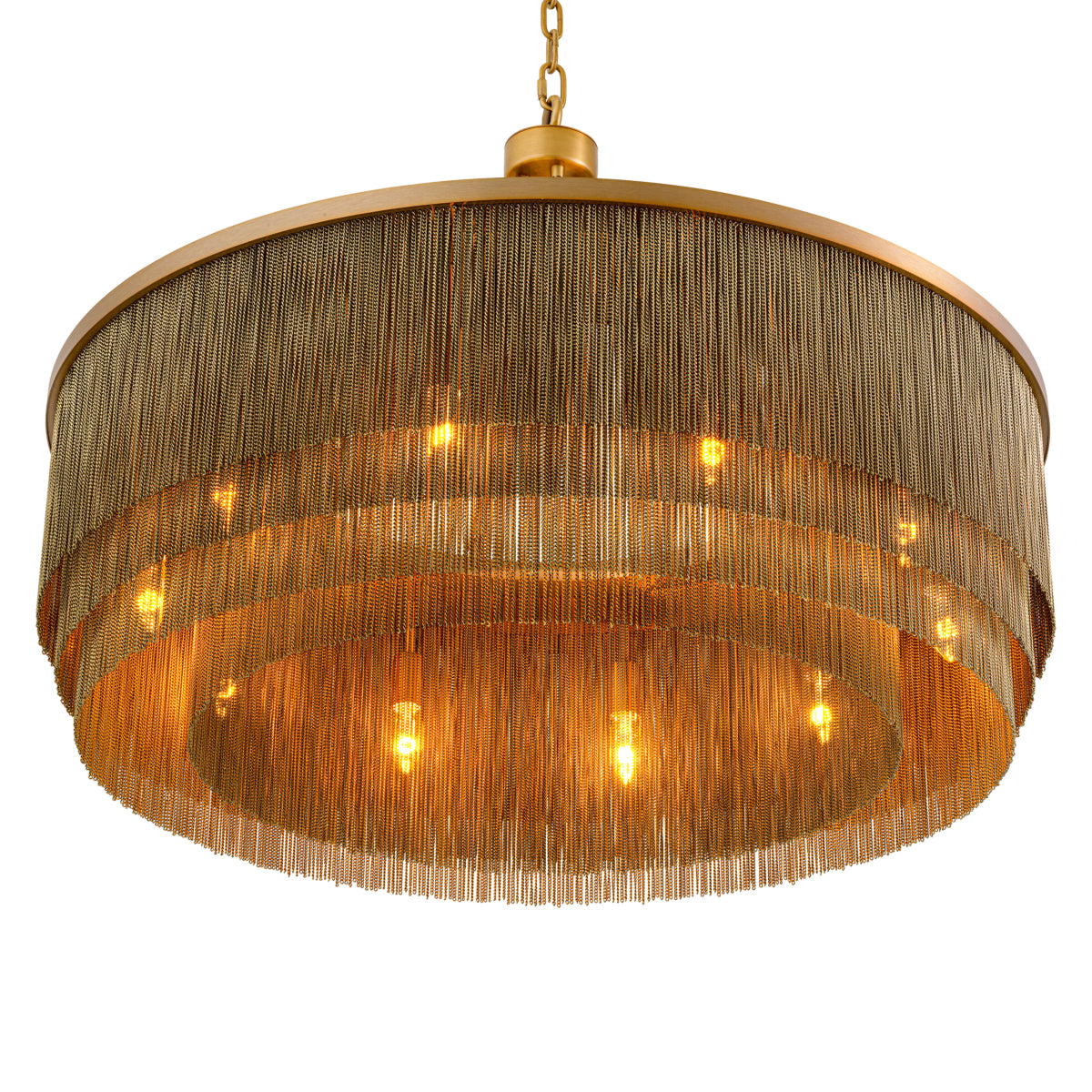 Antique Brass Fringe Chandelier Tissot | Eichholtz Miami