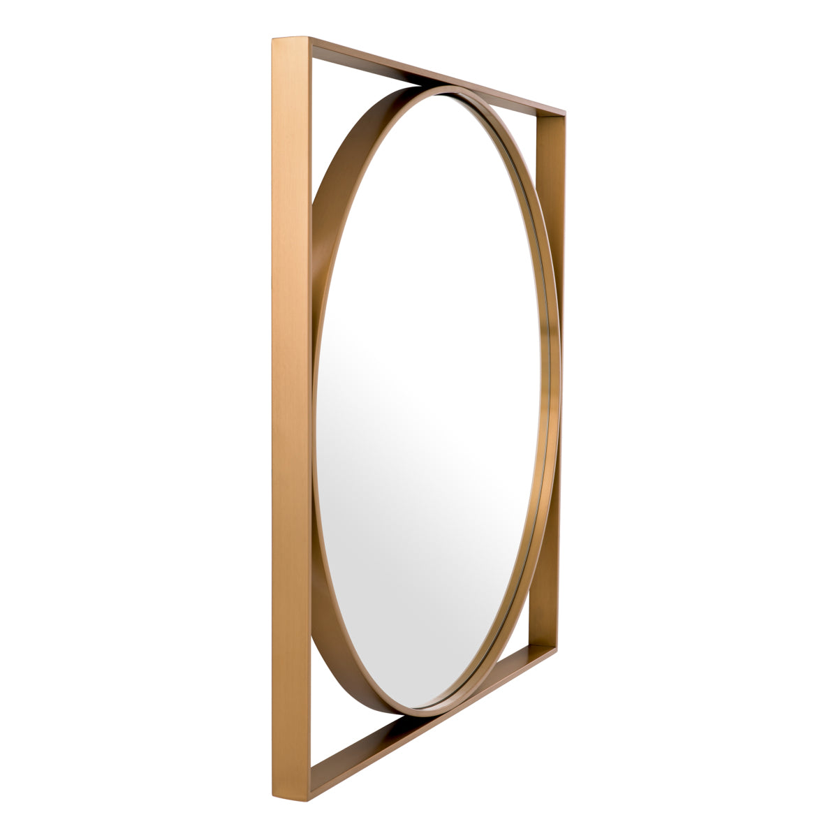 Square Framed Round Mirror Montauk | Eichholtz Miami