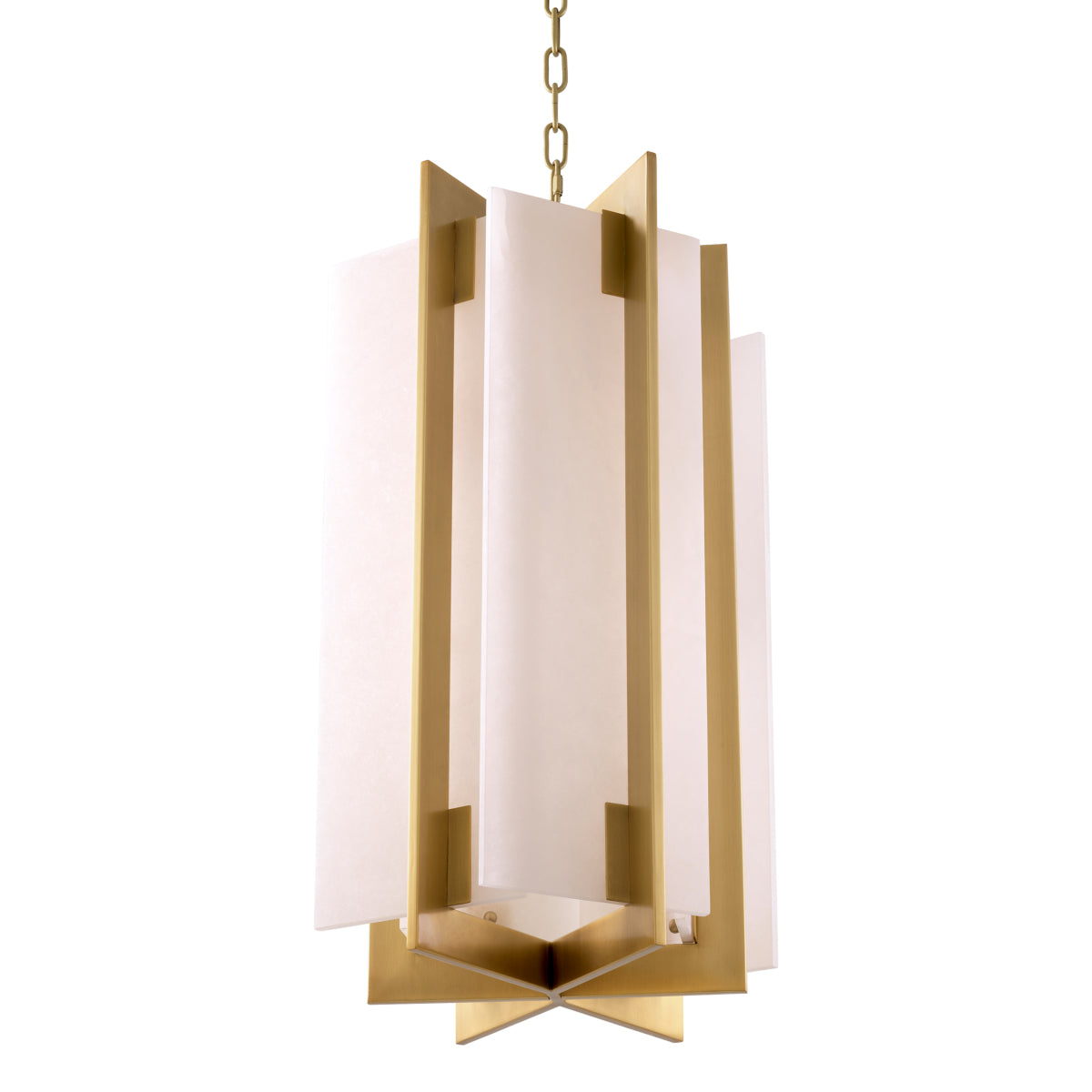 Gold with Alabaster Chandelier Lugano | Eichholtz Miami
