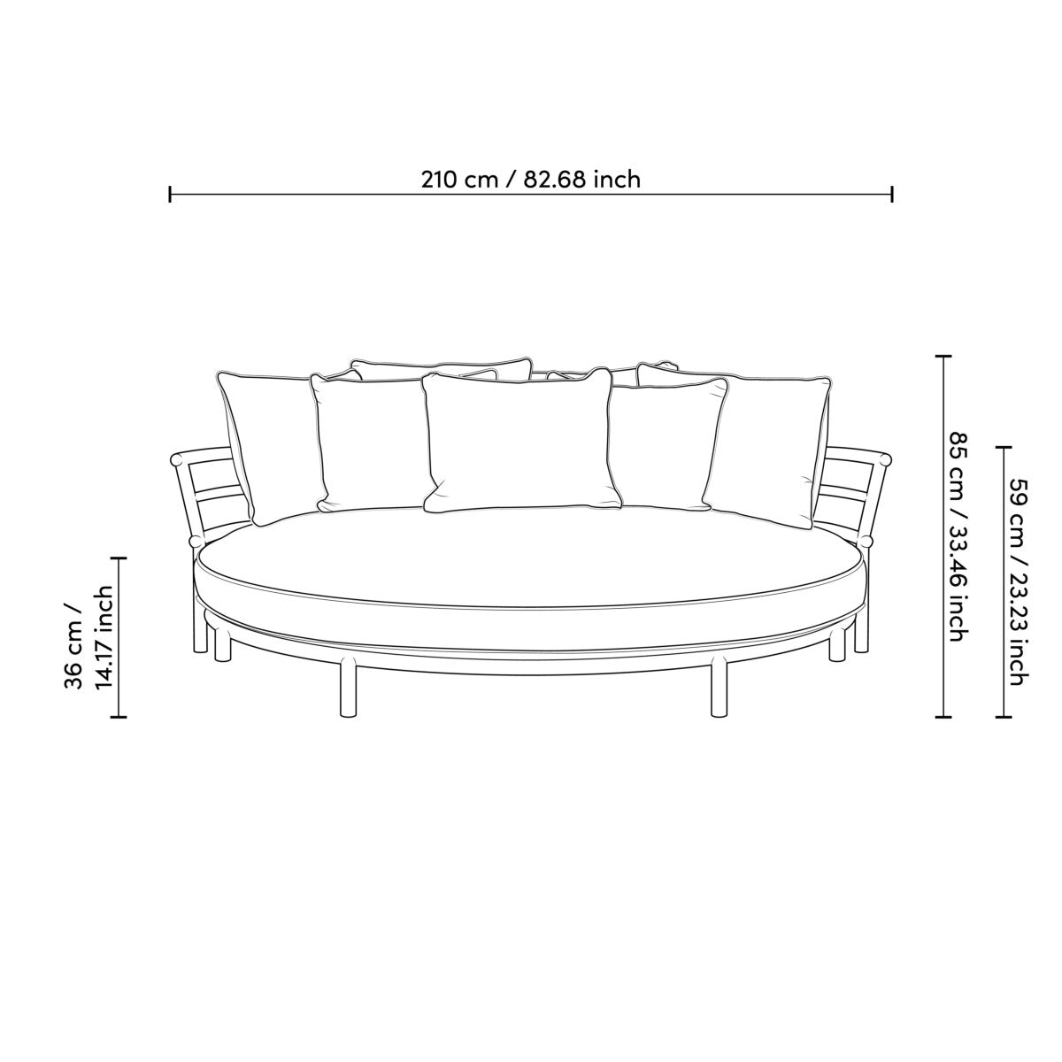 Round Outdoor Sofa Laguno | Eichholtz Miami