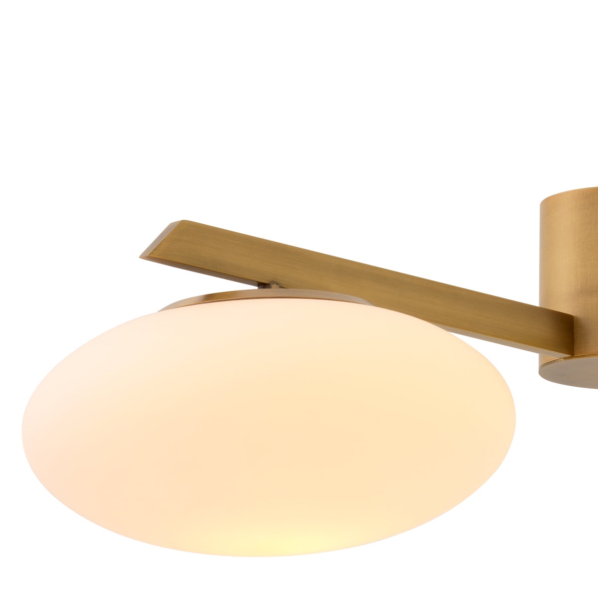 Elliptical White Glass Chandelier Evergreen | Eichholtz Miami