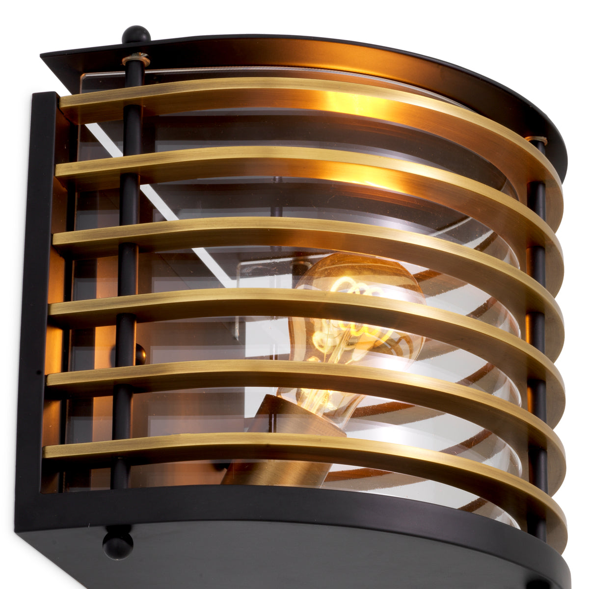 Black Outdoor Wall Lamp Logan | Eichholtz Miami