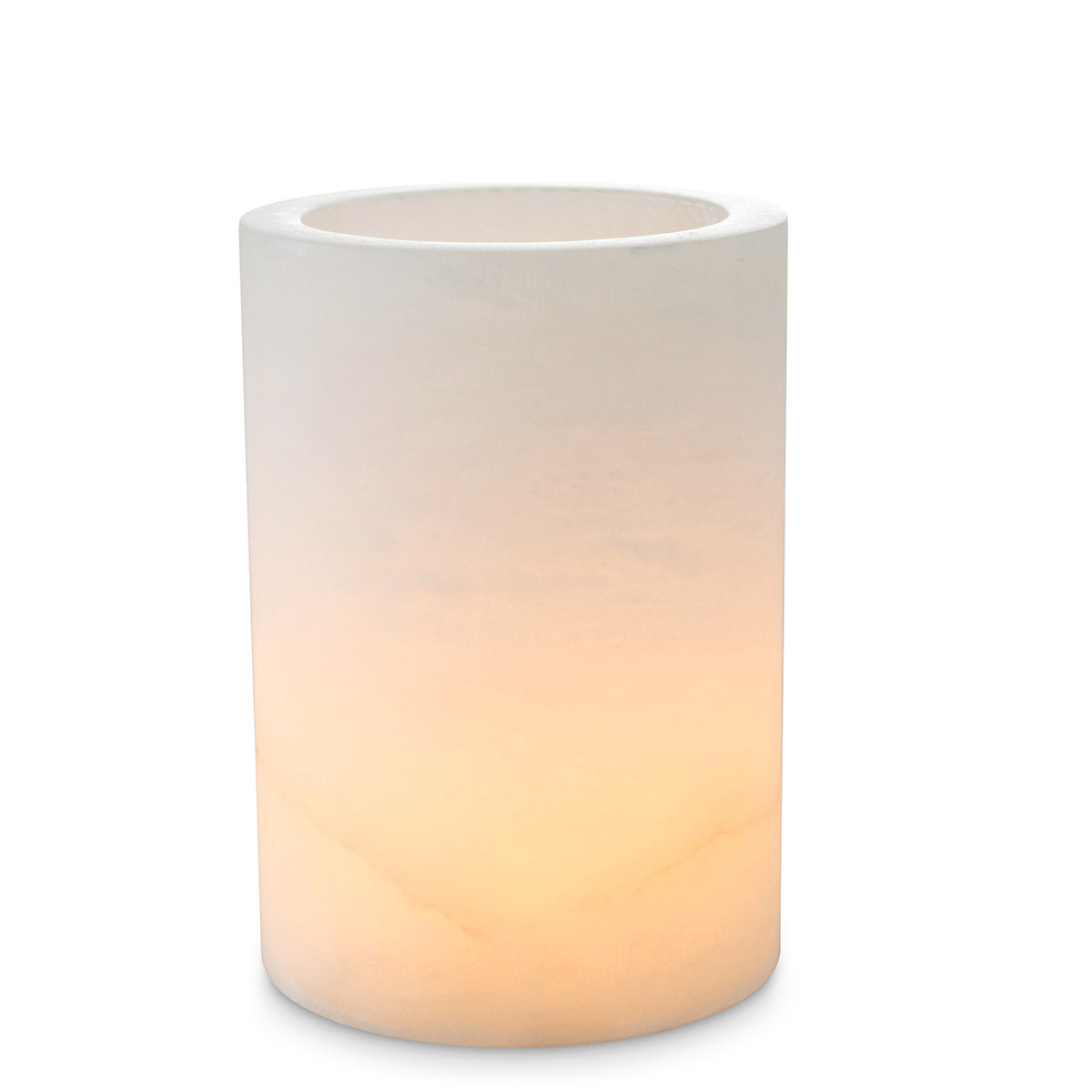 Cylindrical Alabaster Candle Holder Mercer | Eichholtz Miami