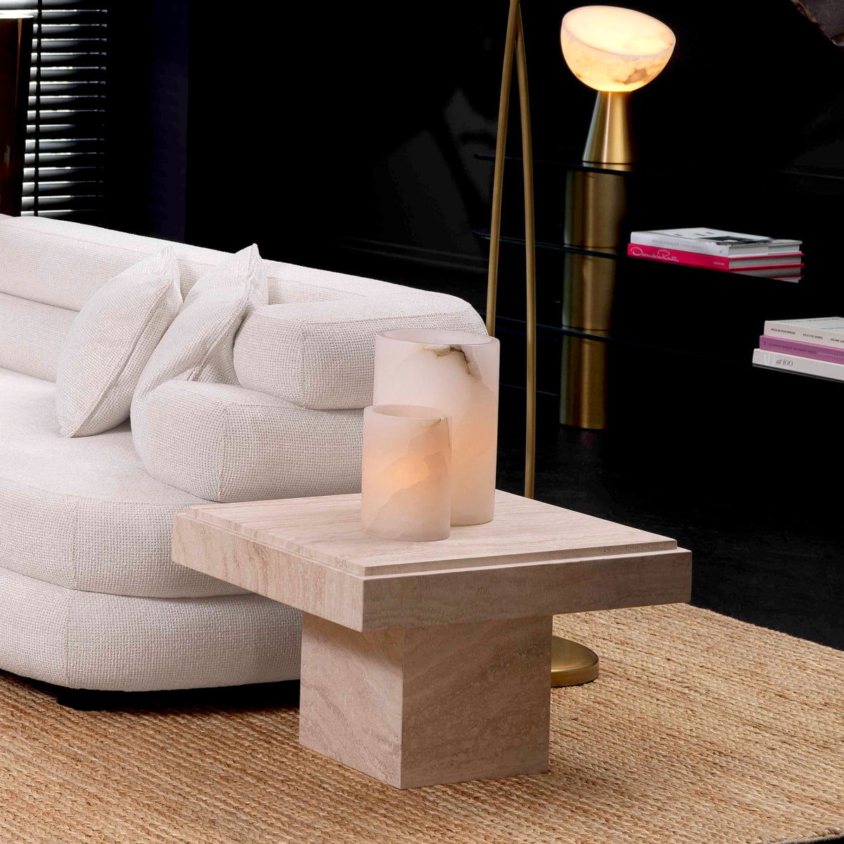 Travertine Side Table Sartoria | Eichholtz Miami