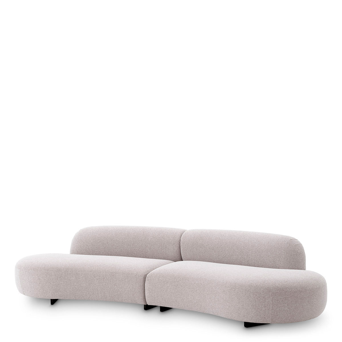 Light Gray Curved Outdoor Sofa Bjorn | Eichholtz Miami
