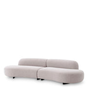 Light Gray Curved Outdoor Sofa Bjorn | Eichholtz Miami