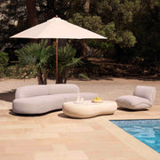Light Gray Curved Outdoor Sofa Bjorn | Eichholtz Miami