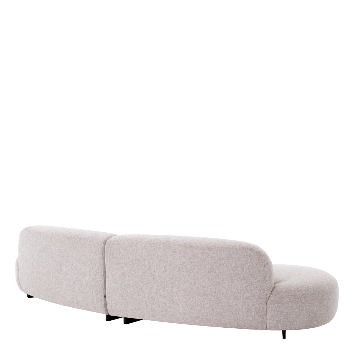 Light Gray Curved Outdoor Sofa Bjorn | Eichholtz Miami