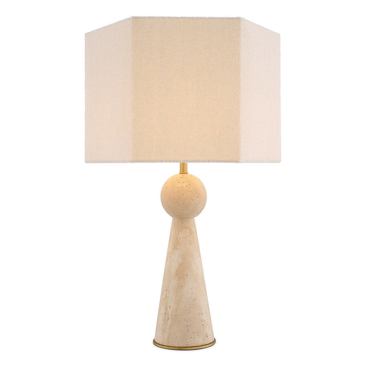 Travertine Table Lamp Novak | Eichholtz Miami
