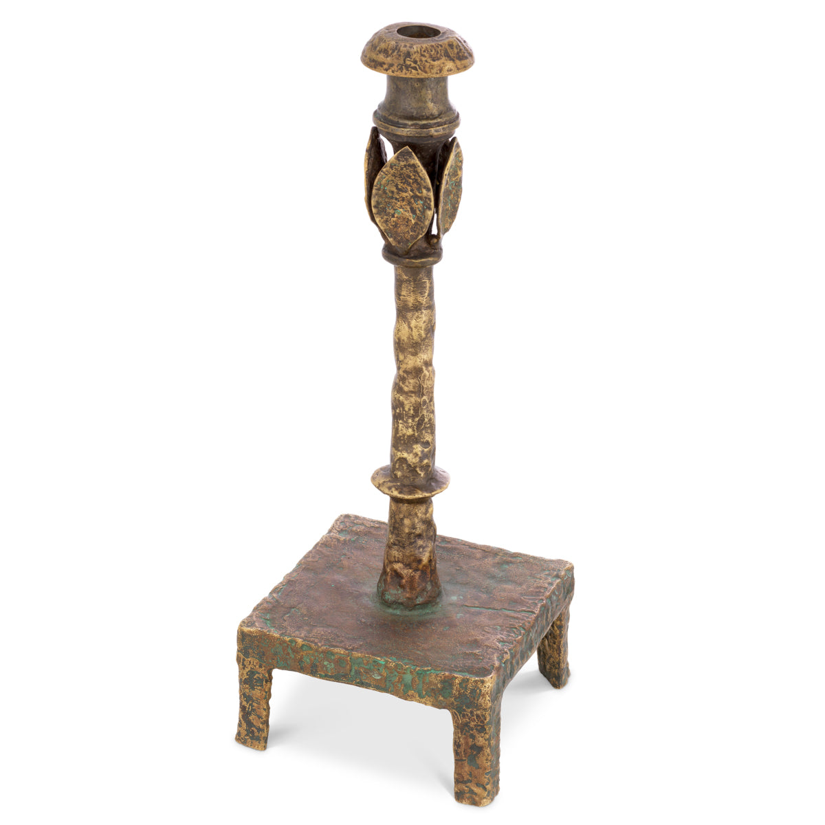 Antique Brass Candle Holder Santoro | Eichholtz Miami