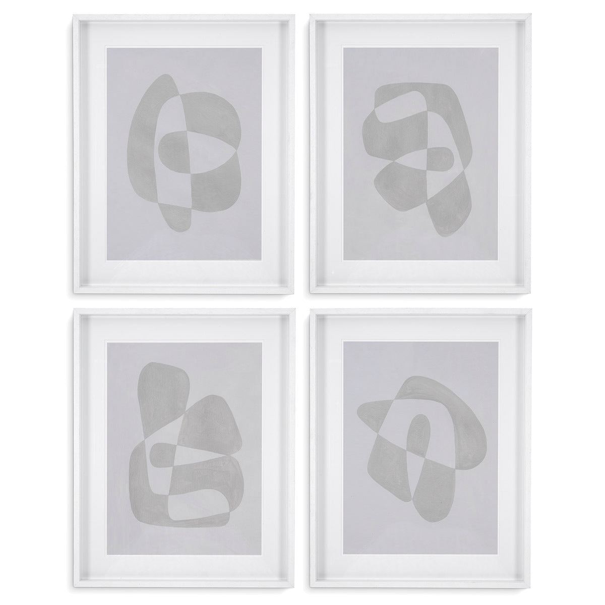 Abstract Shape Art Prints (4) Soft Shape | Eichholtz Miami