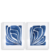 Art Prints Set (2) Blue Stylized Leaf | Eichholtz Miami
