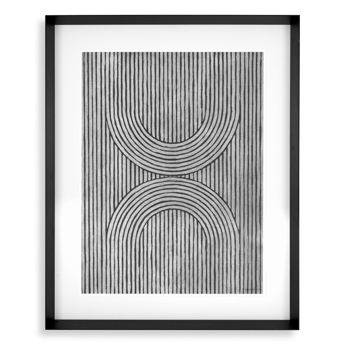 Monochrome Lines Art Prints (2) Cedar Grooves | Eichholtz Miami