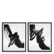 Monochrome Art Prints Set (2) Black Expression | Eichholtz Miami