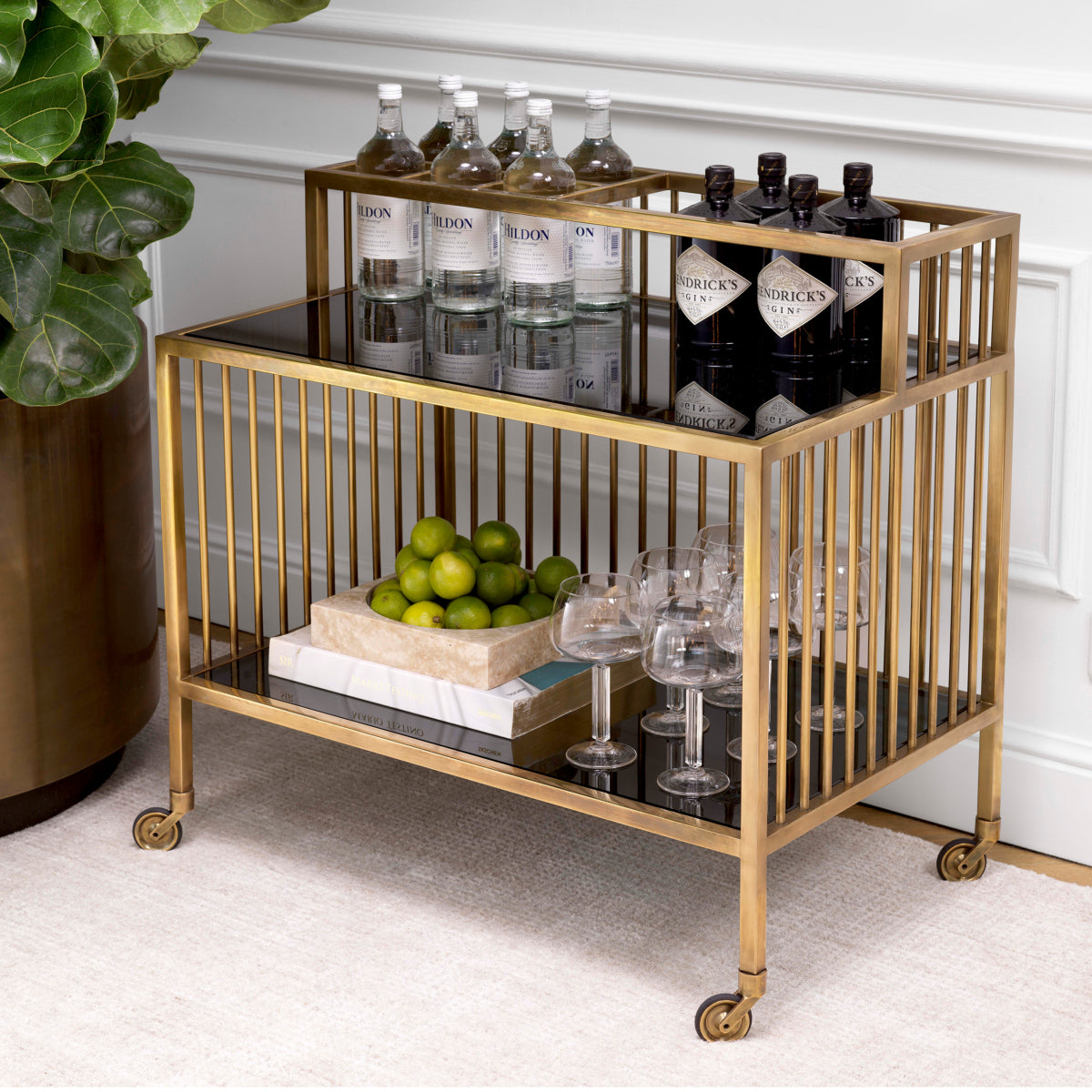 Contemporary Brass Trolley Rutherford | Eichholtz Miami