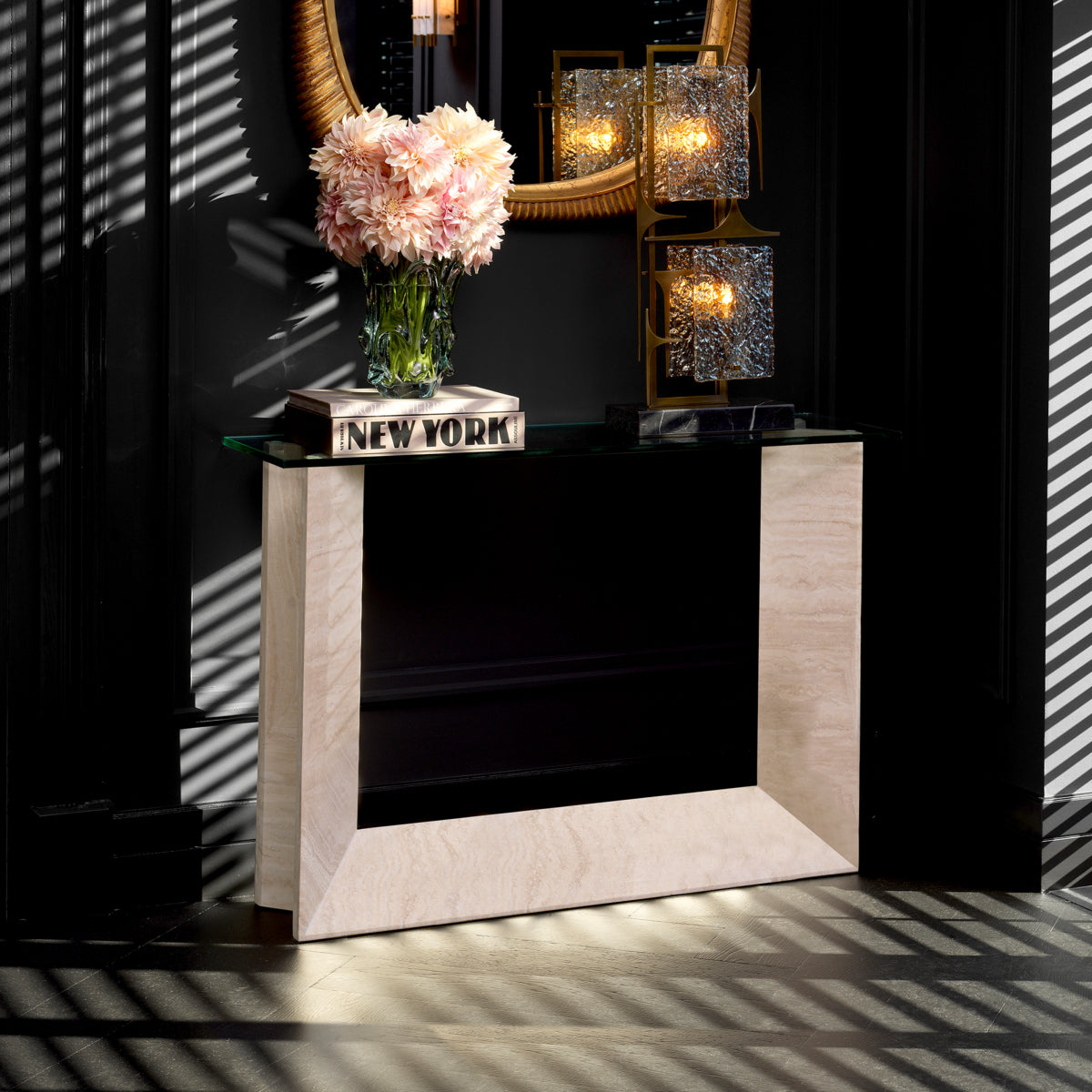 Travertine Console Table Fortuna | Eichholtz Miami