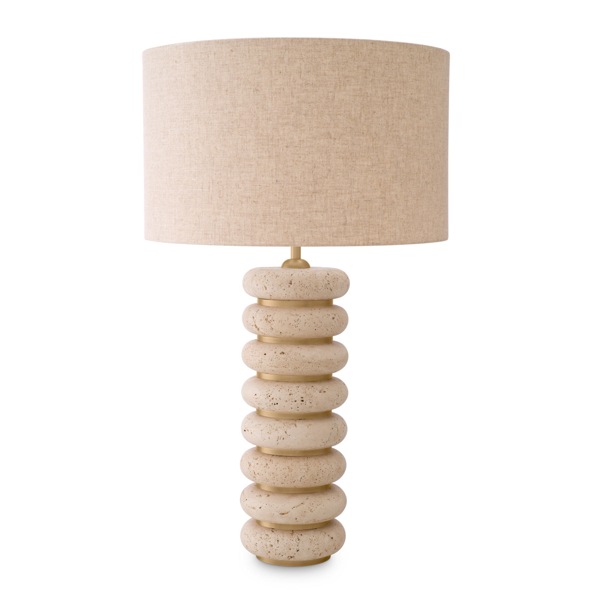 Sculptural Travertine Table Lamp Baron | Eichholtz Miami