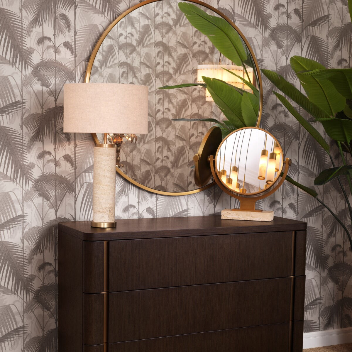 Round Gold Mirror Briançon | Eichholtz Miami