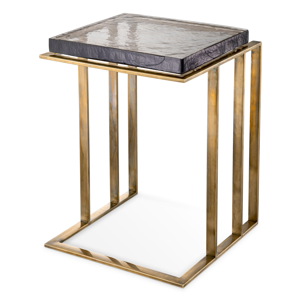 Brass Square Side Table Crescent | Eichholtz Miami
