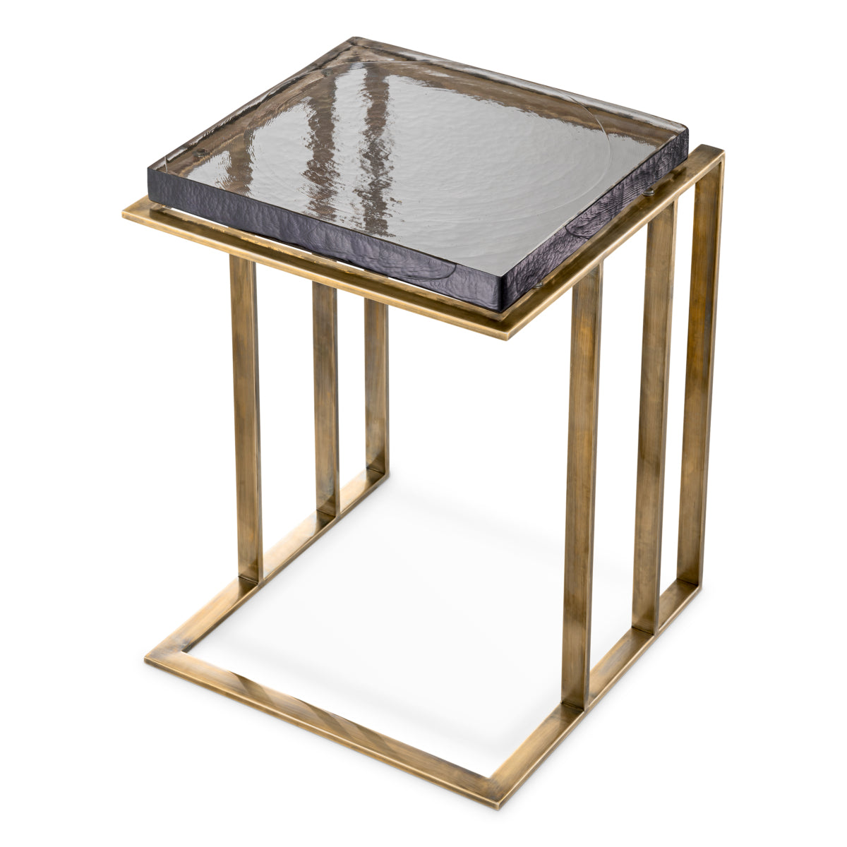 Brass Square Side Table Crescent | Eichholtz Miami