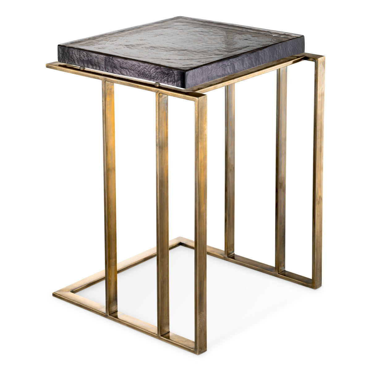 Brass Square Side Table Crescent | Eichholtz Miami