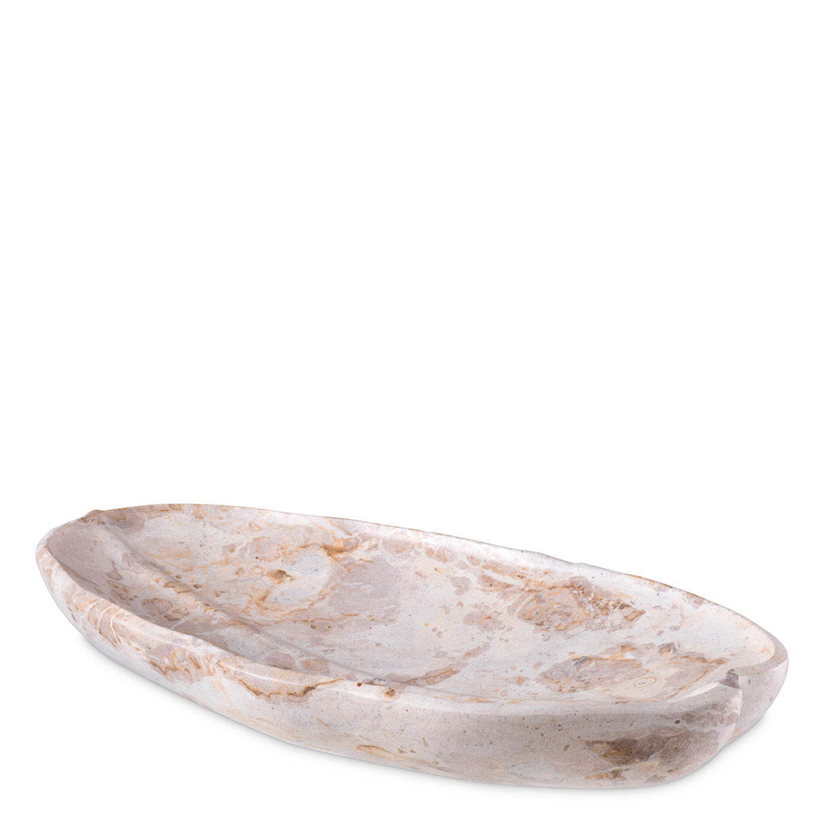 Oval Brown Marble Tray Loulou | Eichholtz Miami