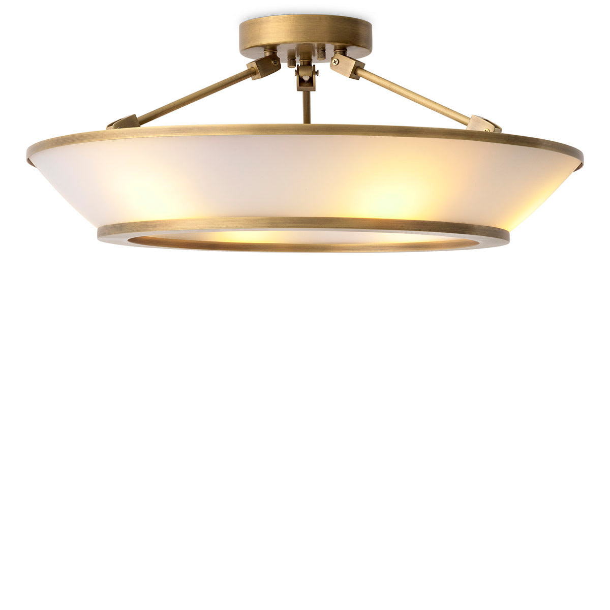 White Glass Ceiling Lamp Ferette - Thumbnail 2