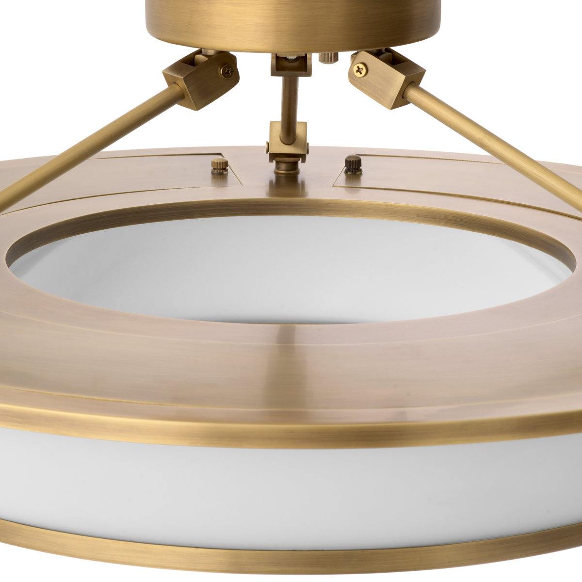 White Glass Ceiling Lamp Ferette - Thumbnail 4