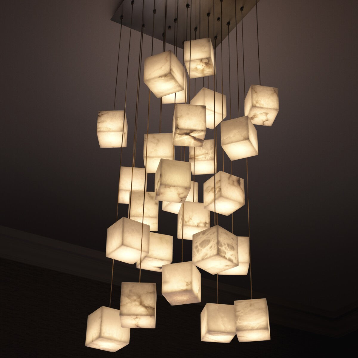 Alabaster Blocks Chandelier Duboce | Eichholtz Miami
