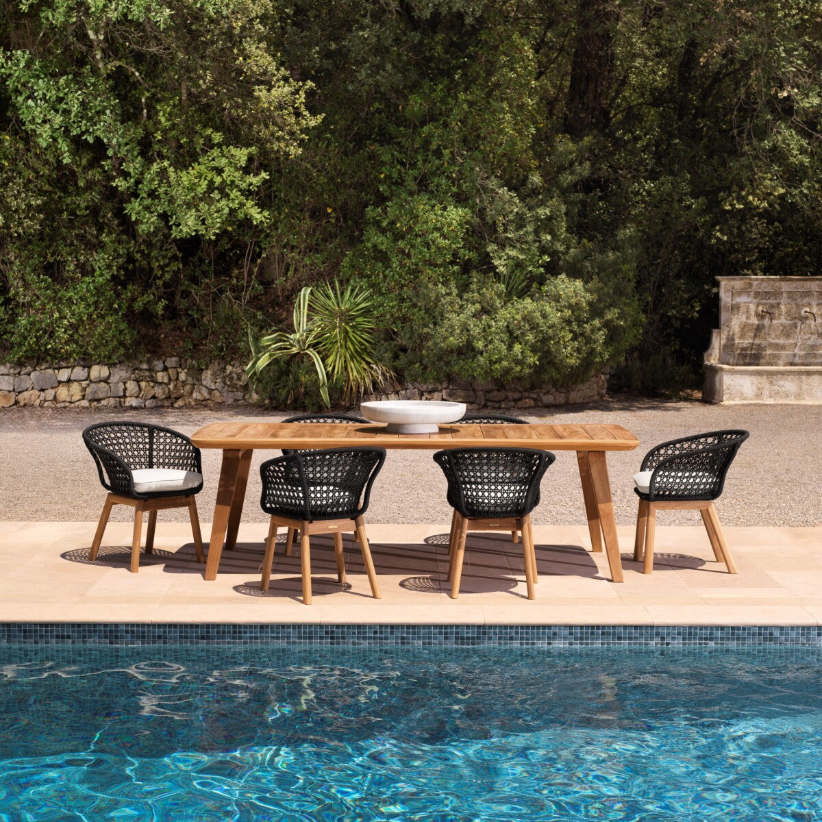 Oak Outdoor Dining Table Glover | Eichholtz Miami