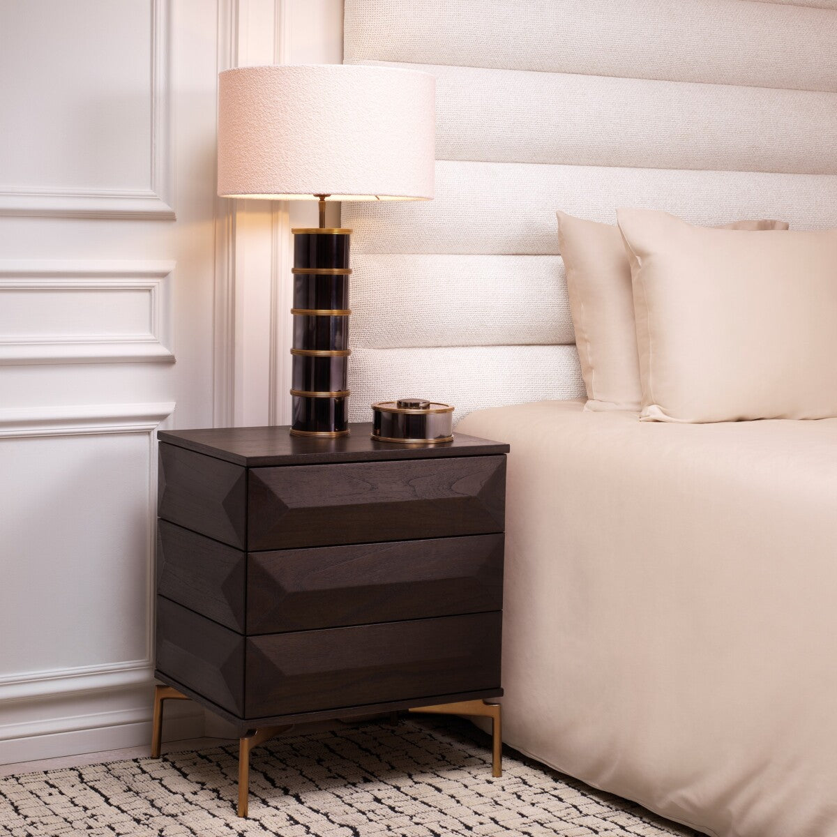 Oak Veneer Nightstand Denver | Eichholtz Miami