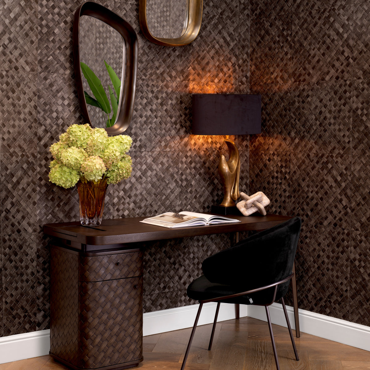 Woven Oak Desk Fiji | Eichholtz Miami