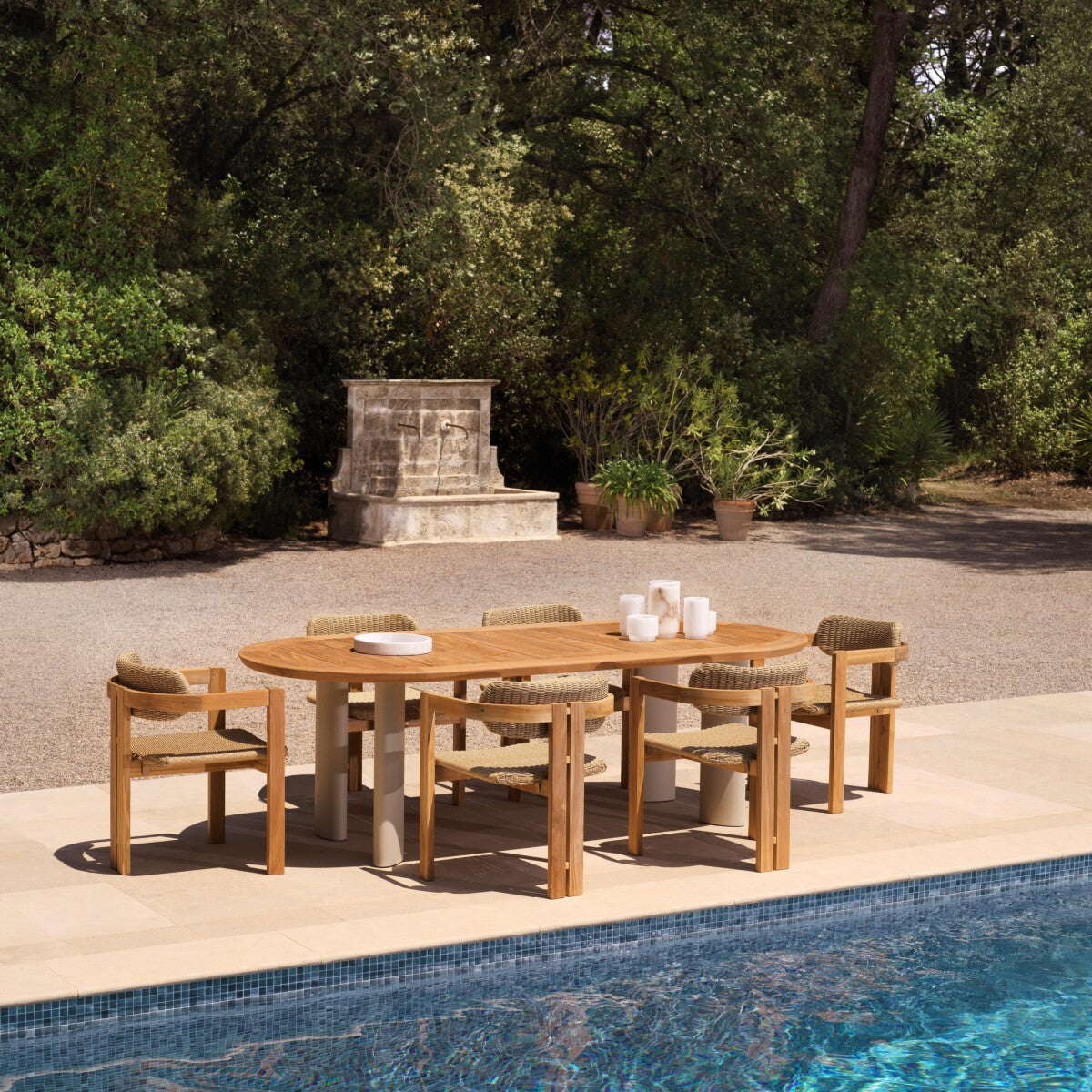 Oval Outdoor Dining Table Mogador