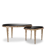 Textured Brass Nesting Side Tables (2) Livana | Eichholtz Miami