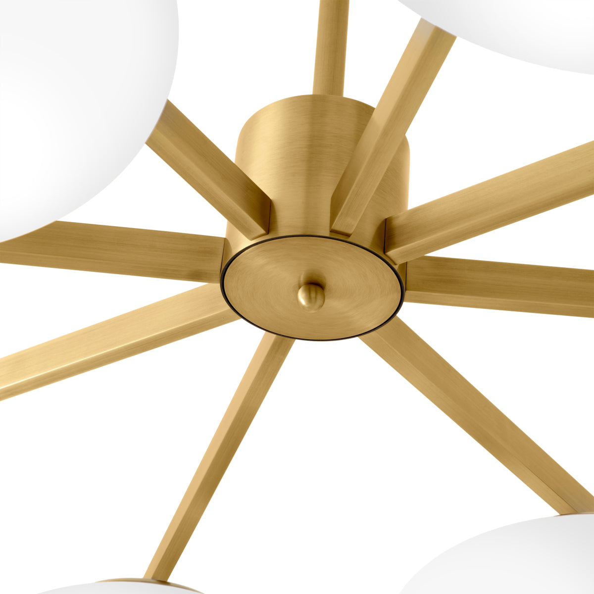 Elliptical White Glass Chandelier Evergreen | Eichholtz Miami